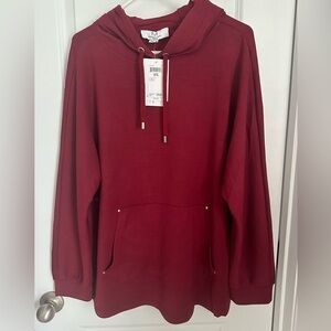 Women’s Dark Burgundy Hoodie Sweatshirt